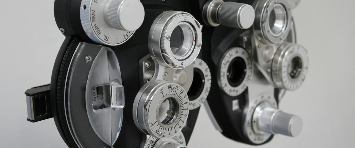 optician's eye testing equipment